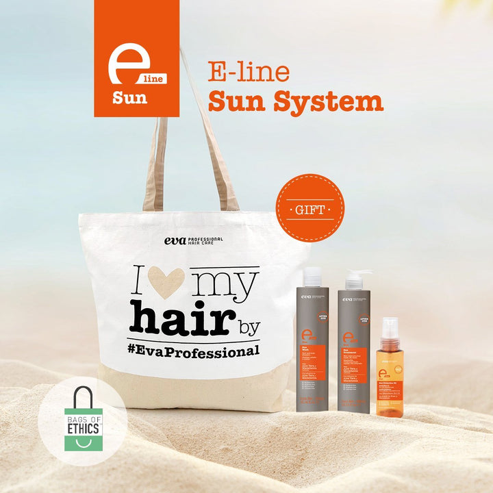 E-LINE SUN PACK - vasarai - šampūnas, kaukė, aliejus - SHADE CITY